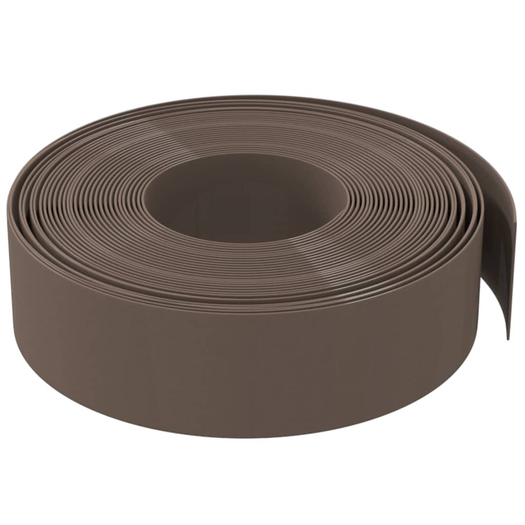 2 db barna polietilén kerti szegély 10 m x 15 cm