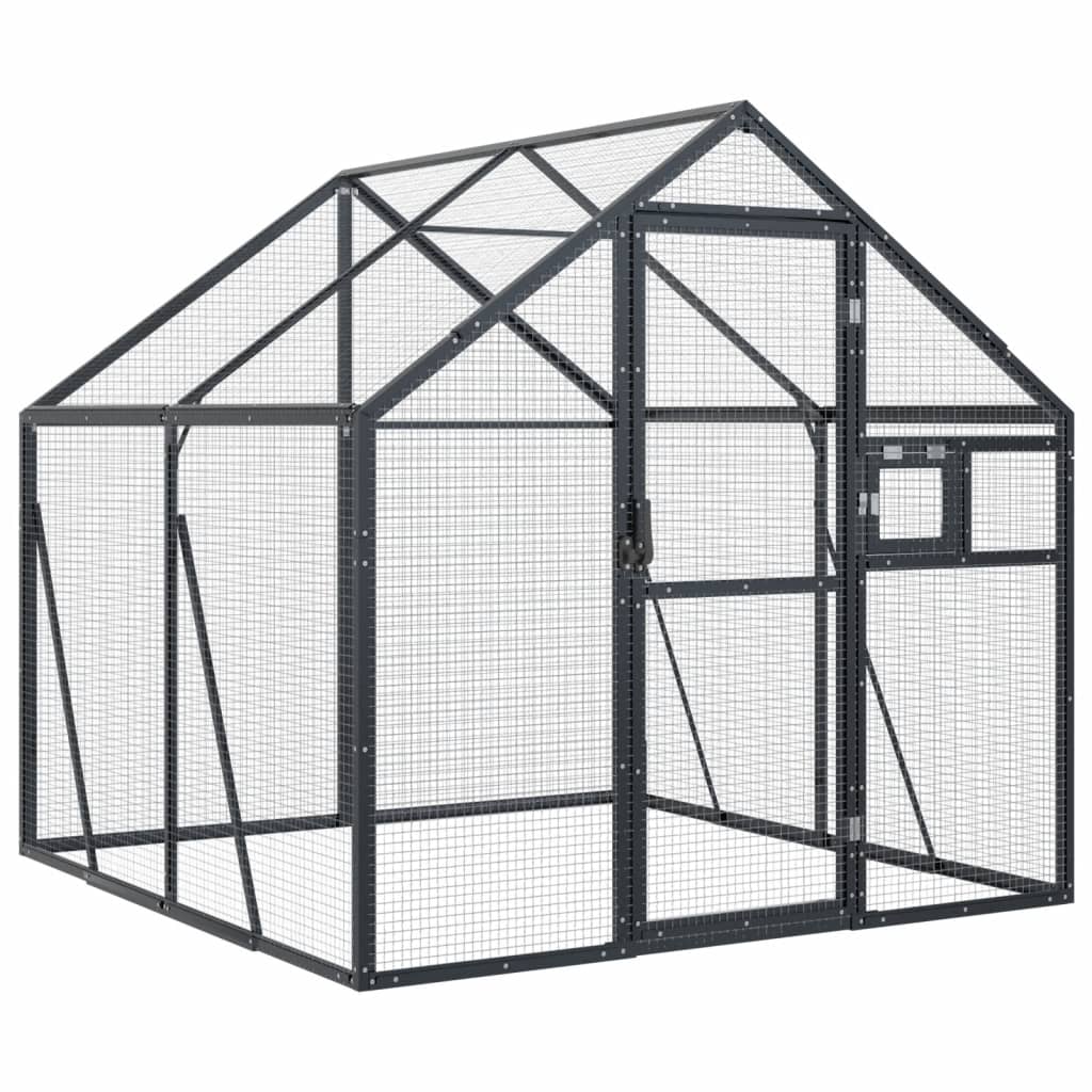 antracit alumínium madárház 1,79 x 2 x 1,85 m