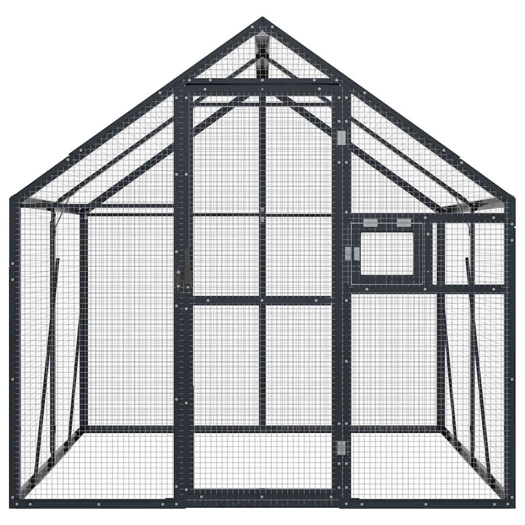antracit alumínium madárház 1,79 x 2 x 1,85 m