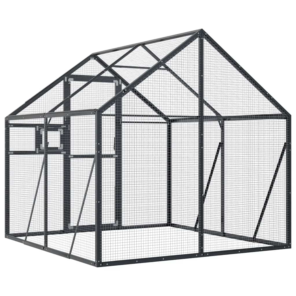 antracit alumínium madárház 1,79 x 2 x 1,85 m