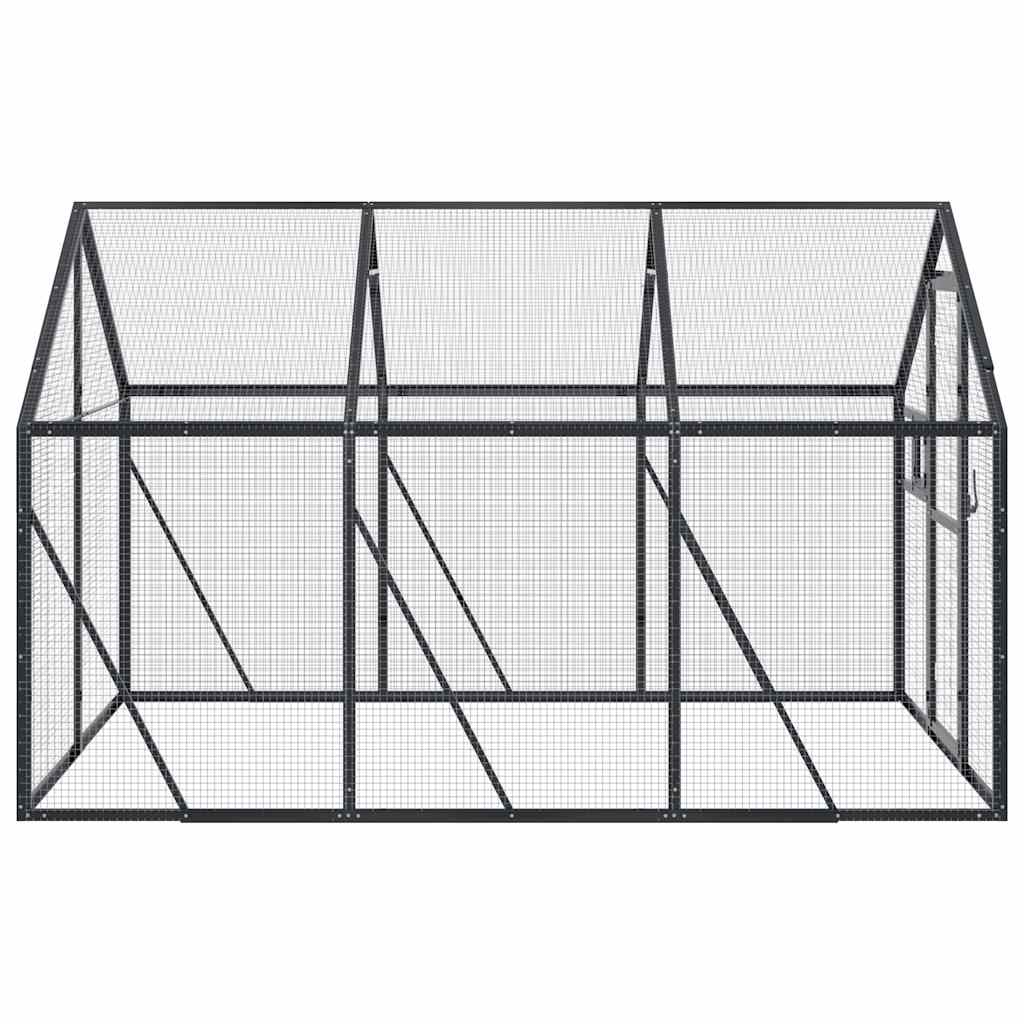 antracit alumínium madárház 1,79 x 3 x 1,85 m