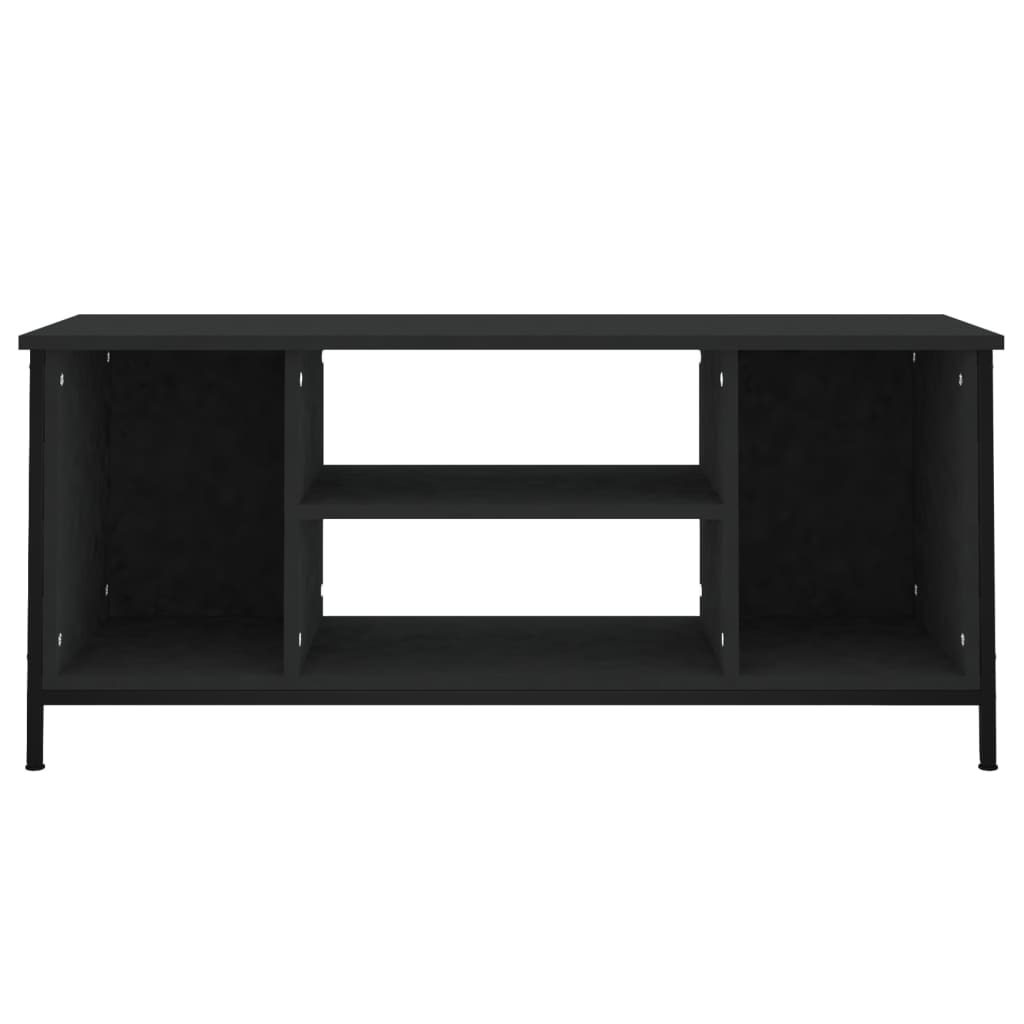 fekete szerelt fa TV-szekrény 102x35x45 cm