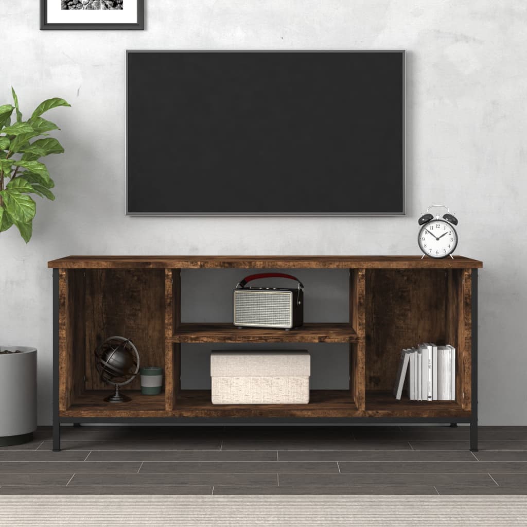 füstös tölgy színű szerelt fa TV-szekrény 102 x 35 x 45 cm