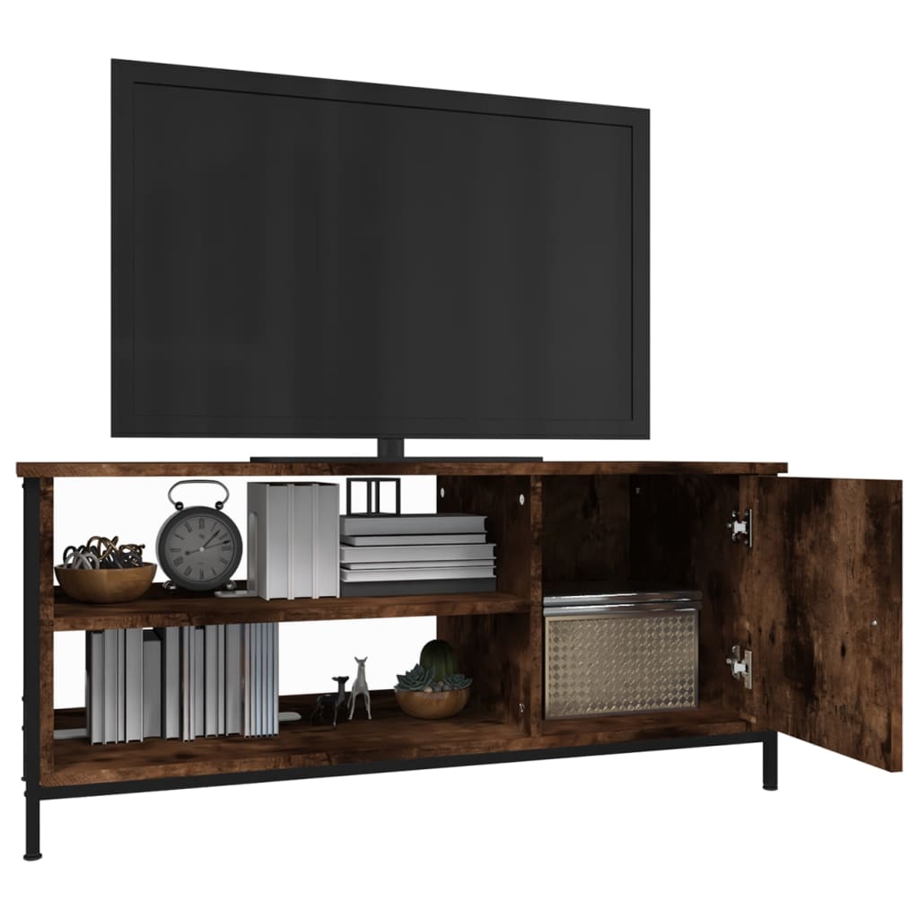 füstös tölgy színű szerelt fa TV-szekrény 100 x 40 x 45 cm
