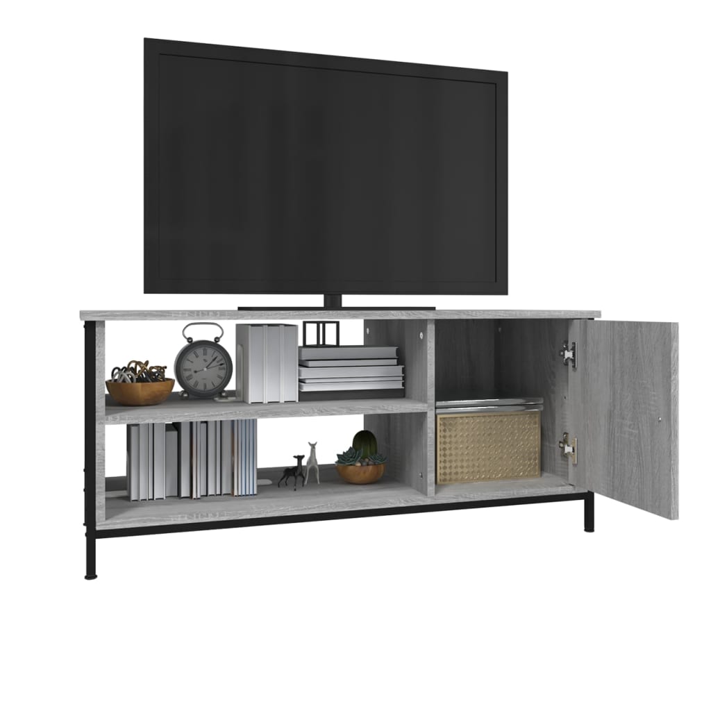 szürke sonoma színű szerelt fa TV-szekrény 100x40x45 cm