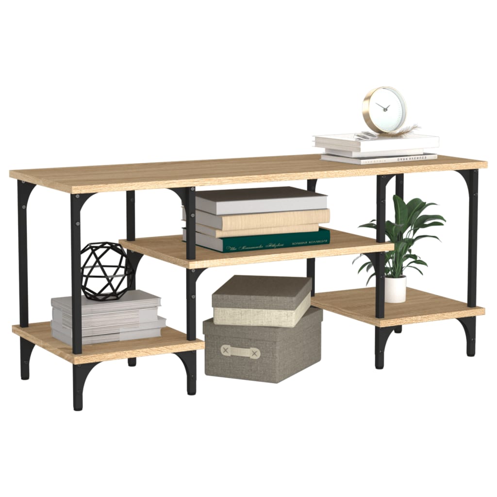 sonoma tölgyszínű szerelt fa TV-szekrény 102x35x45,5 cm