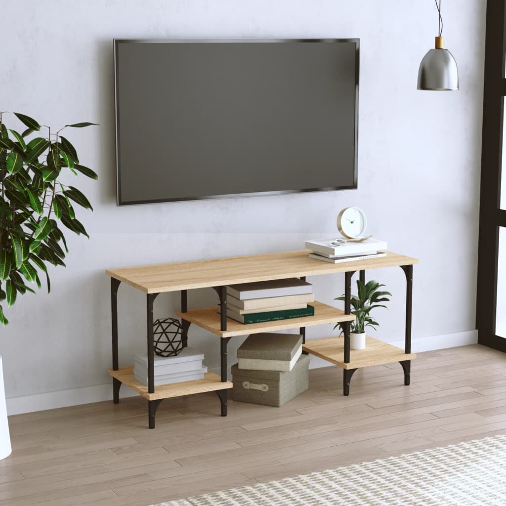 sonoma tölgyszínű szerelt fa TV-szekrény 102x35x45,5 cm