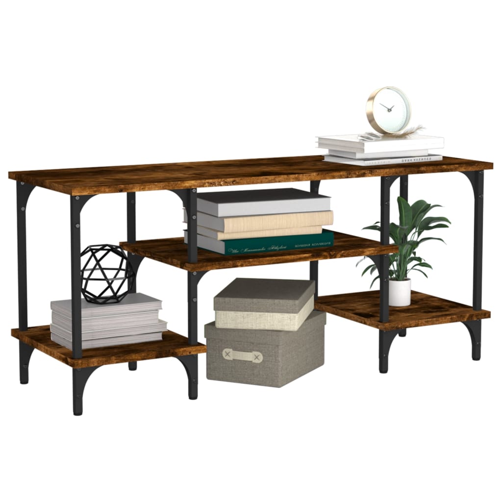 füstös tölgy színű szerelt fa TV-szekrény 102 x 35 x 45,5 cm