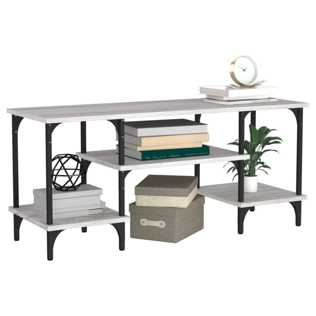 szürke sonoma színű szerelt fa TV-szekrény 102x35x45,5 cm