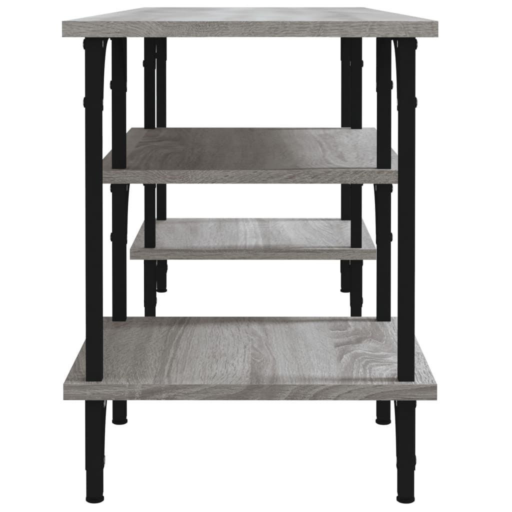szürke sonoma színű szerelt fa TV-szekrény 102x35x45,5 cm