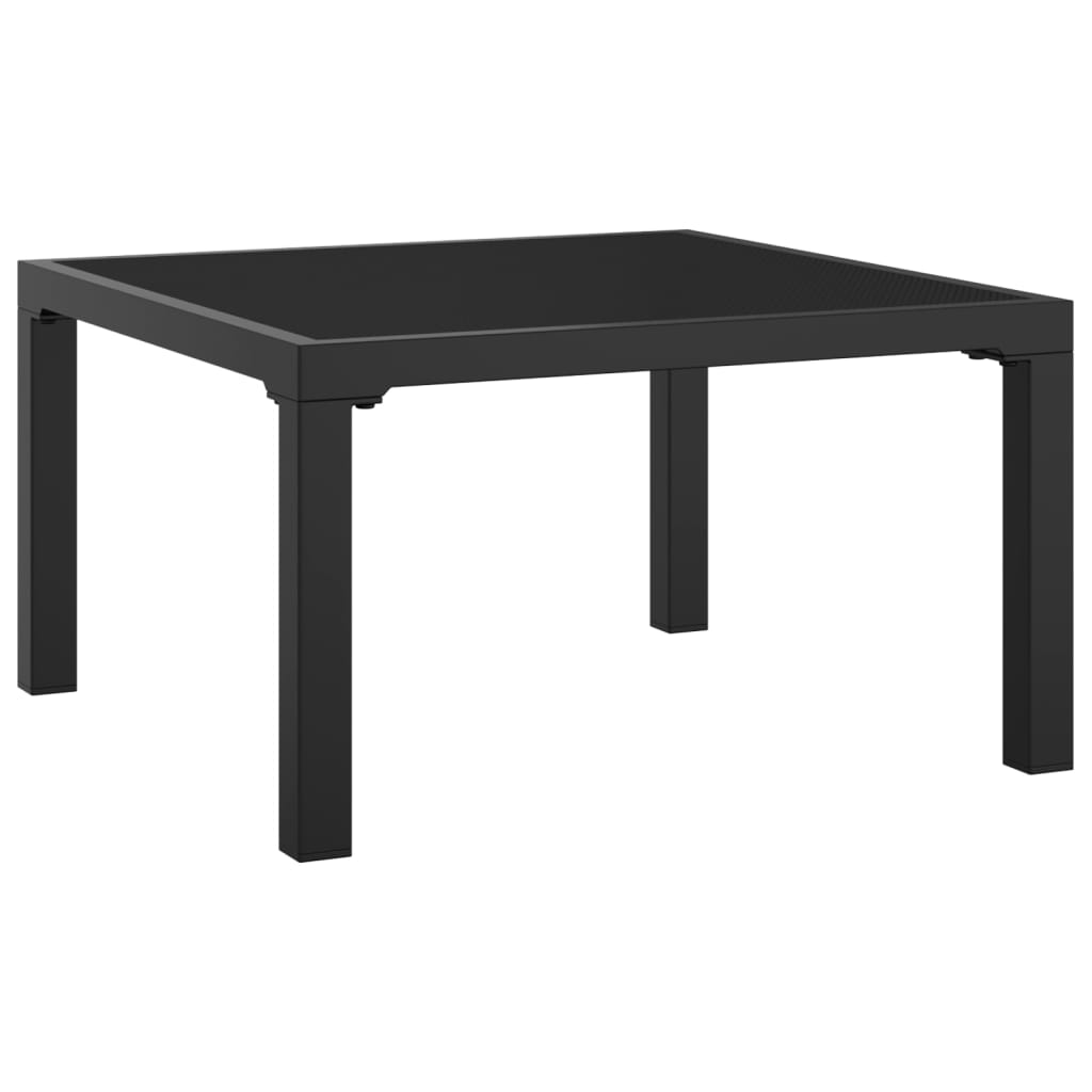 fekete-szürke polyrattan kerti lábtartó párnával