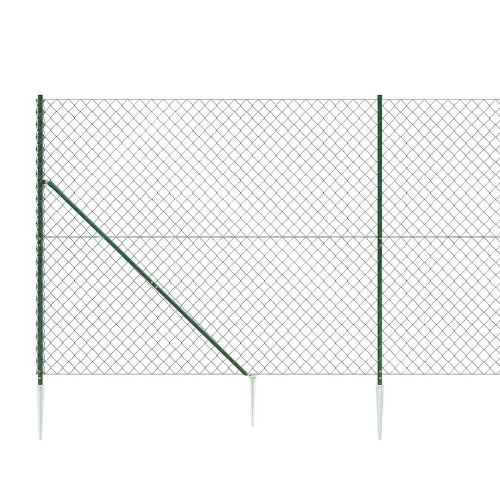 zöld drótkerítés cövekekkel 1,6 x 25 m