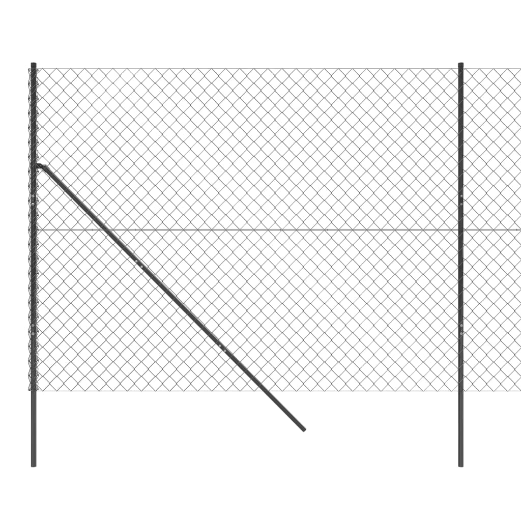 antracitszürke drótkerítés 1,4 x 10 m