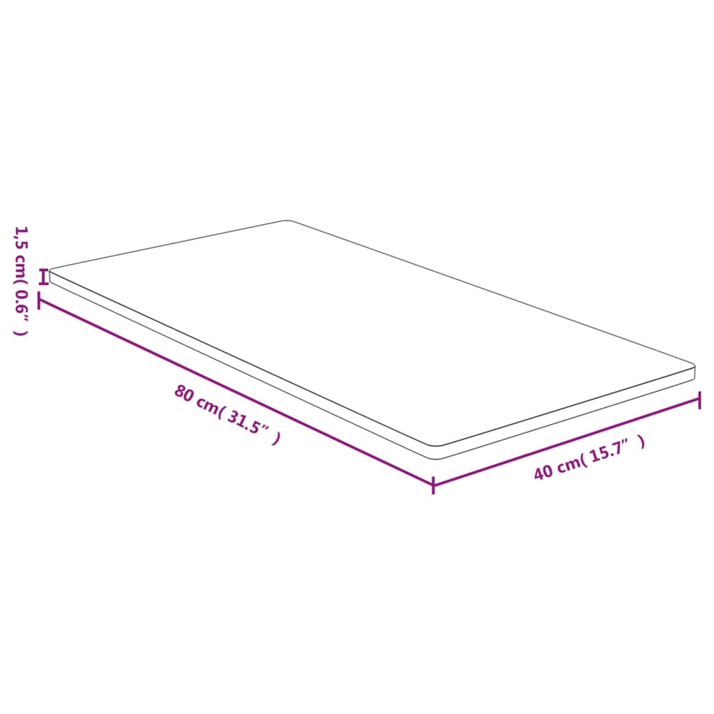 bambusz asztallap 40 x 80 x 1,5 cm