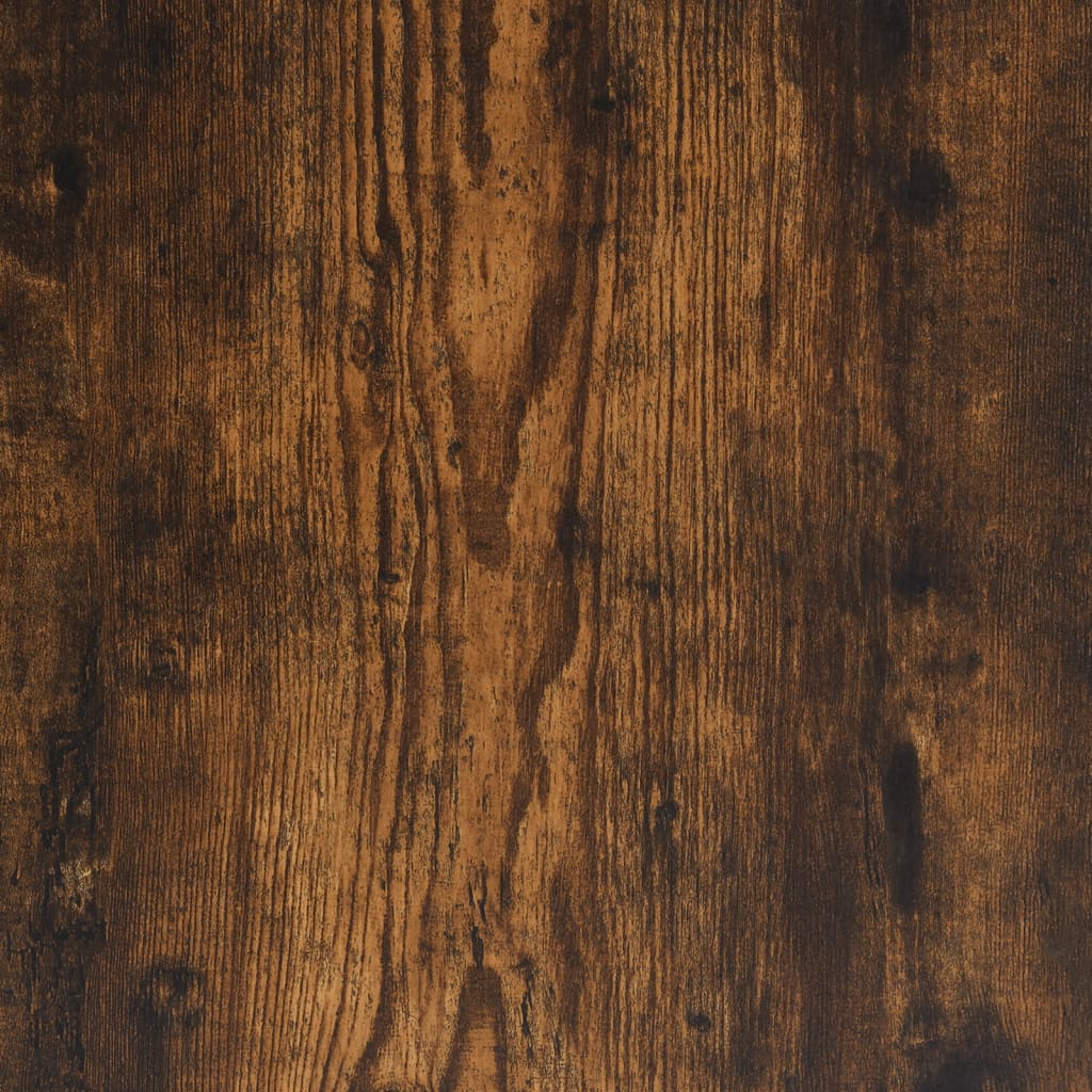füstös tölgy színű szerelt fa és vas TV-szekrény 90x33x45 cm