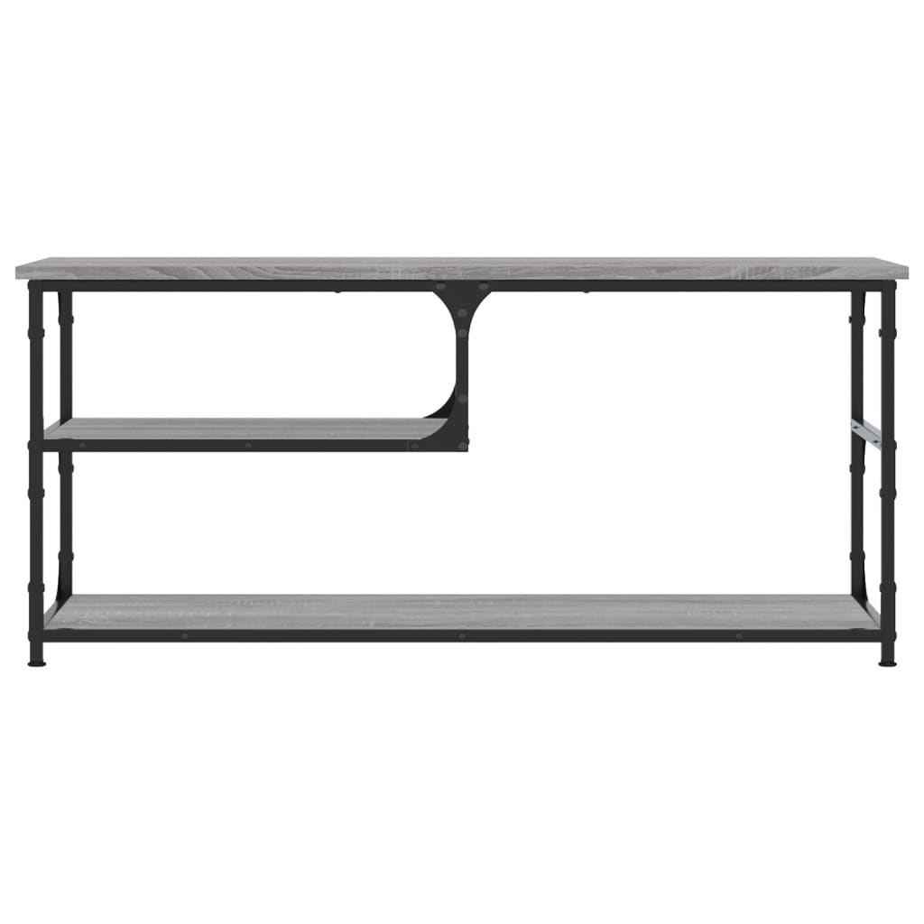 szürke sonoma színű szerelt fa és acél TV-szekrény 103x38x46,5