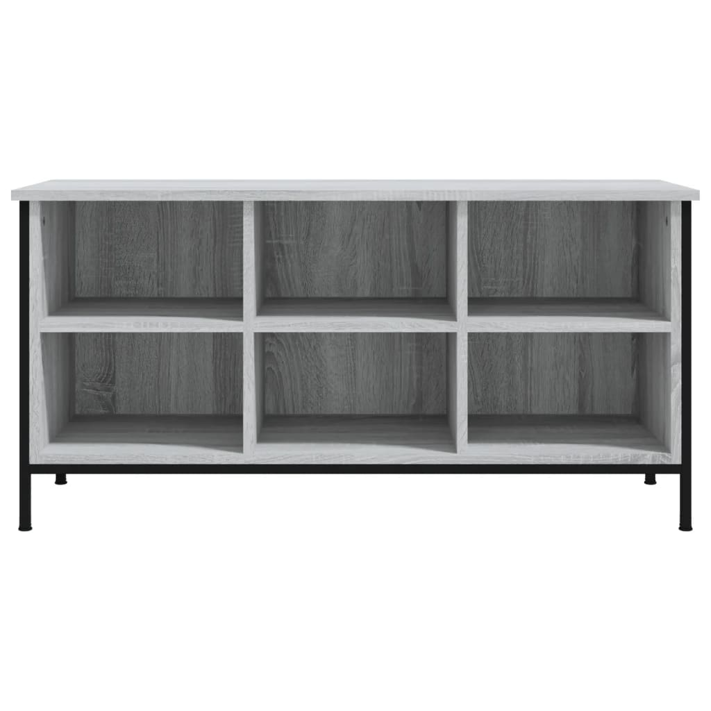 szürke sonoma színű szerelt fa cipőszekrény 100x35x50 cm