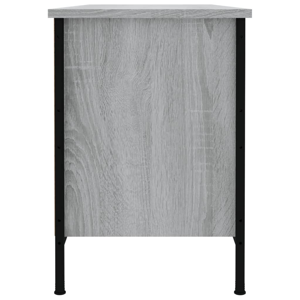 szürke sonoma színű szerelt fa cipőszekrény 100x35x50 cm