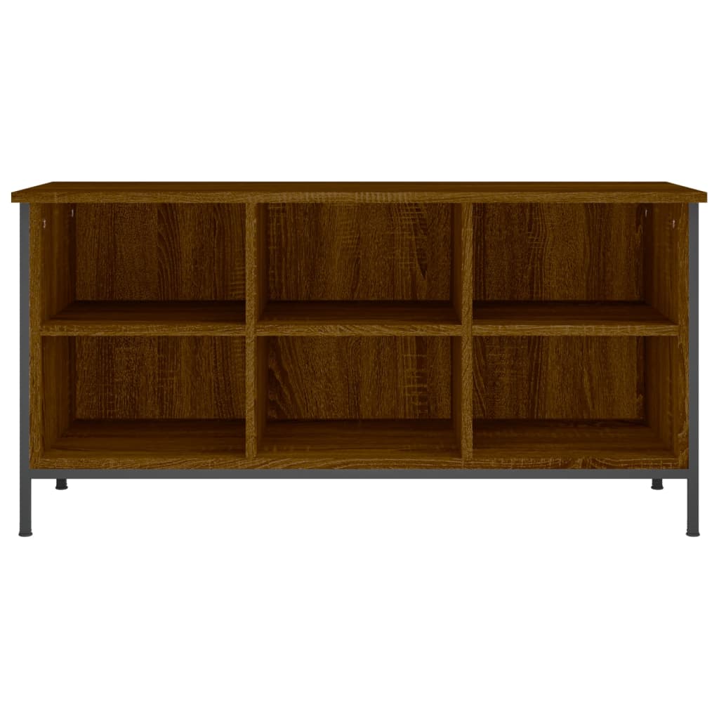 barna tölgyszínű szerelt fa cipőszekrény 100x35x50 cm
