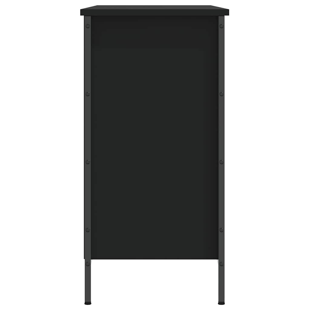 fekete szerelt fa cipőszekrény 100 x 35 x 70 cm