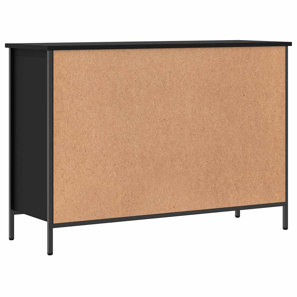 fekete szerelt fa cipőszekrény 100 x 35 x 70 cm