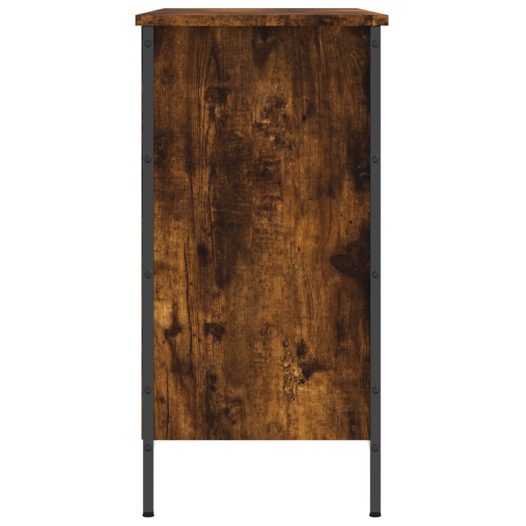 füstös tölgy színű szerelt fa cipőszekrény 100x35x70 cm