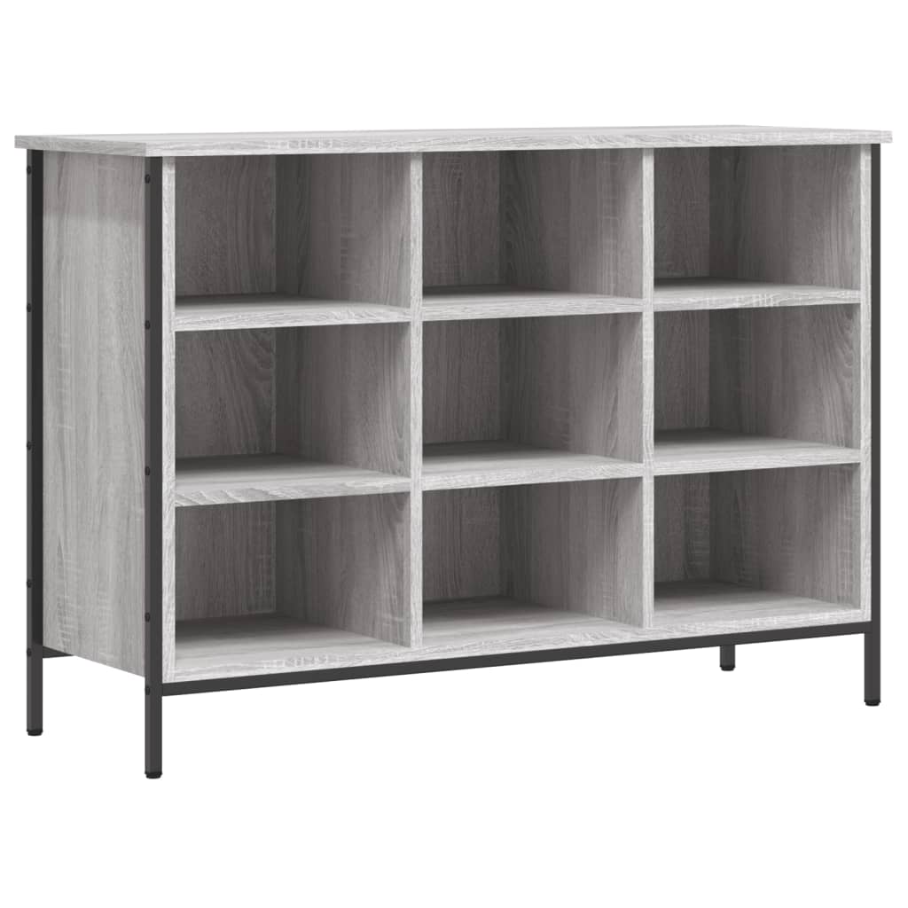 szürke sonoma színű szerelt fa cipősszekrény 100x35x70 cm