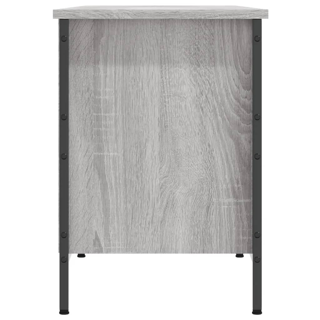 szürke sonoma színű szerelt fa cipőszekrény 131x35x50 cm
