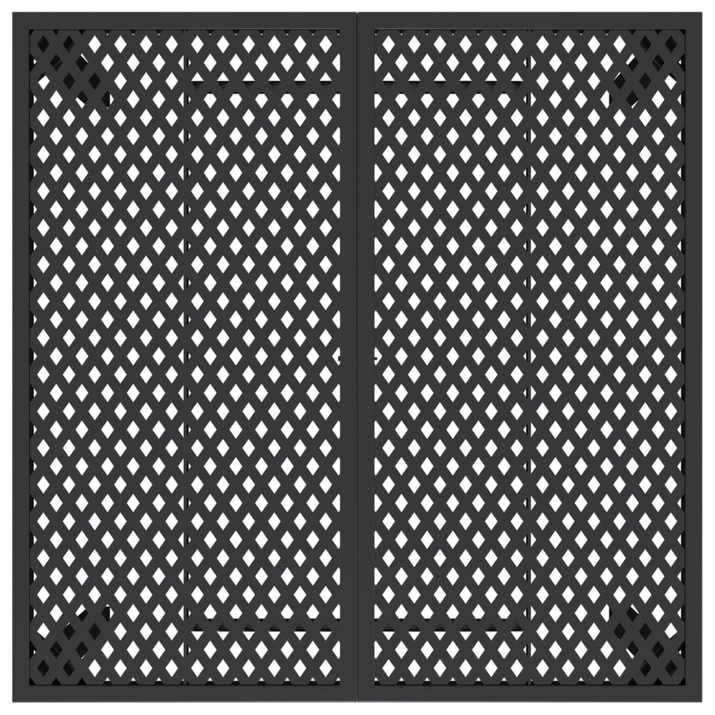 antracitszürke acél kerti asztal 100 x 100 x 72 cm