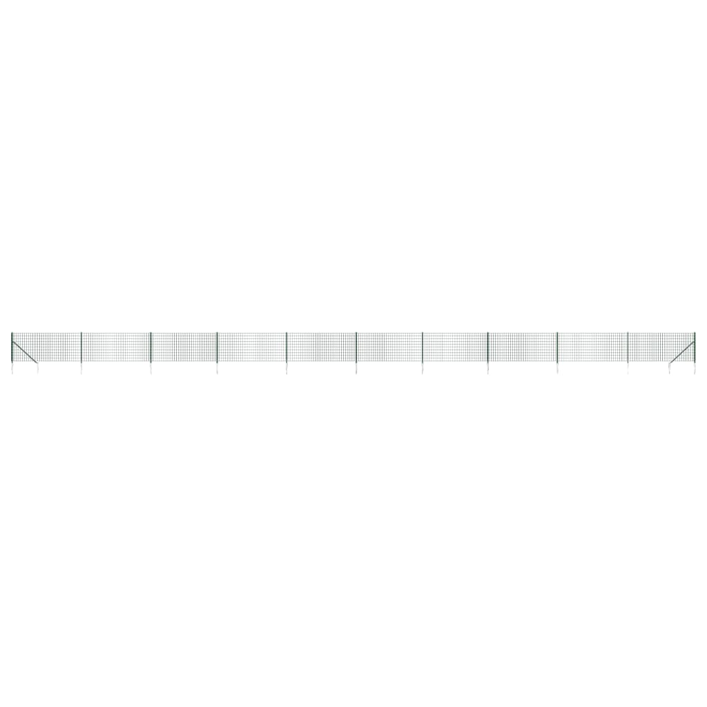 zöld dróthálós kerítés cövekekkel 1,1x25 m