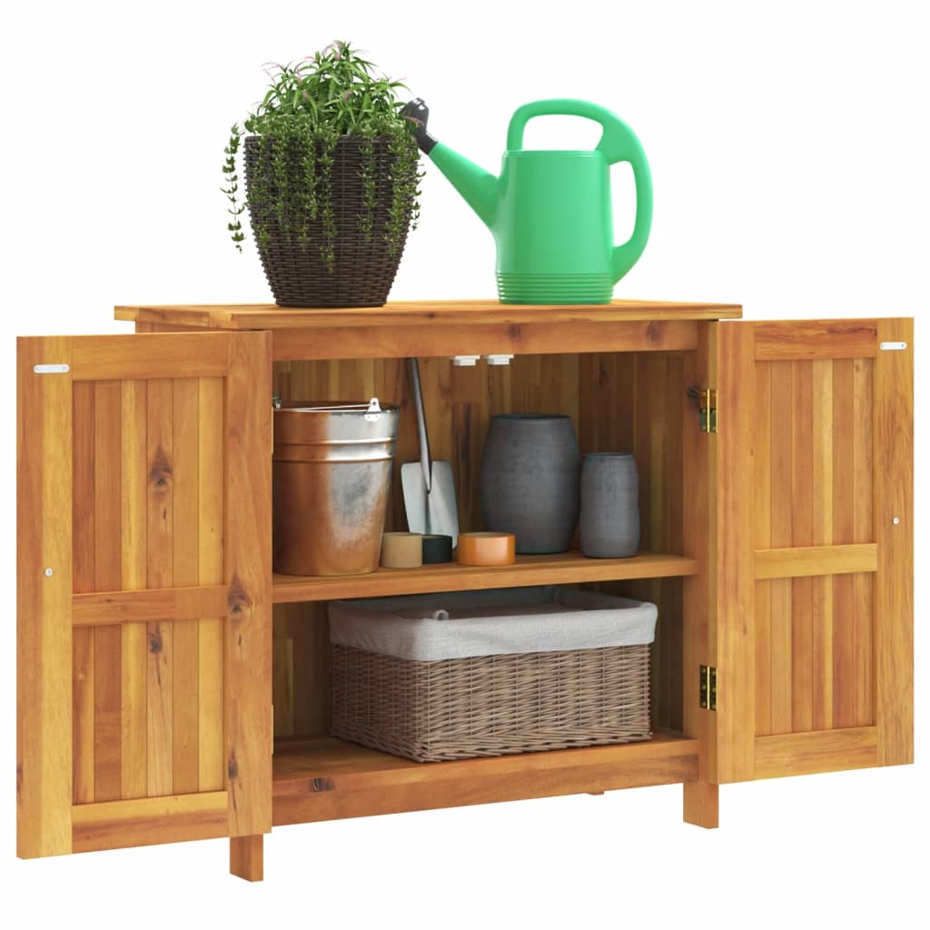 tömör akácfa kerti szekrény 75 x 35 x 70 cm