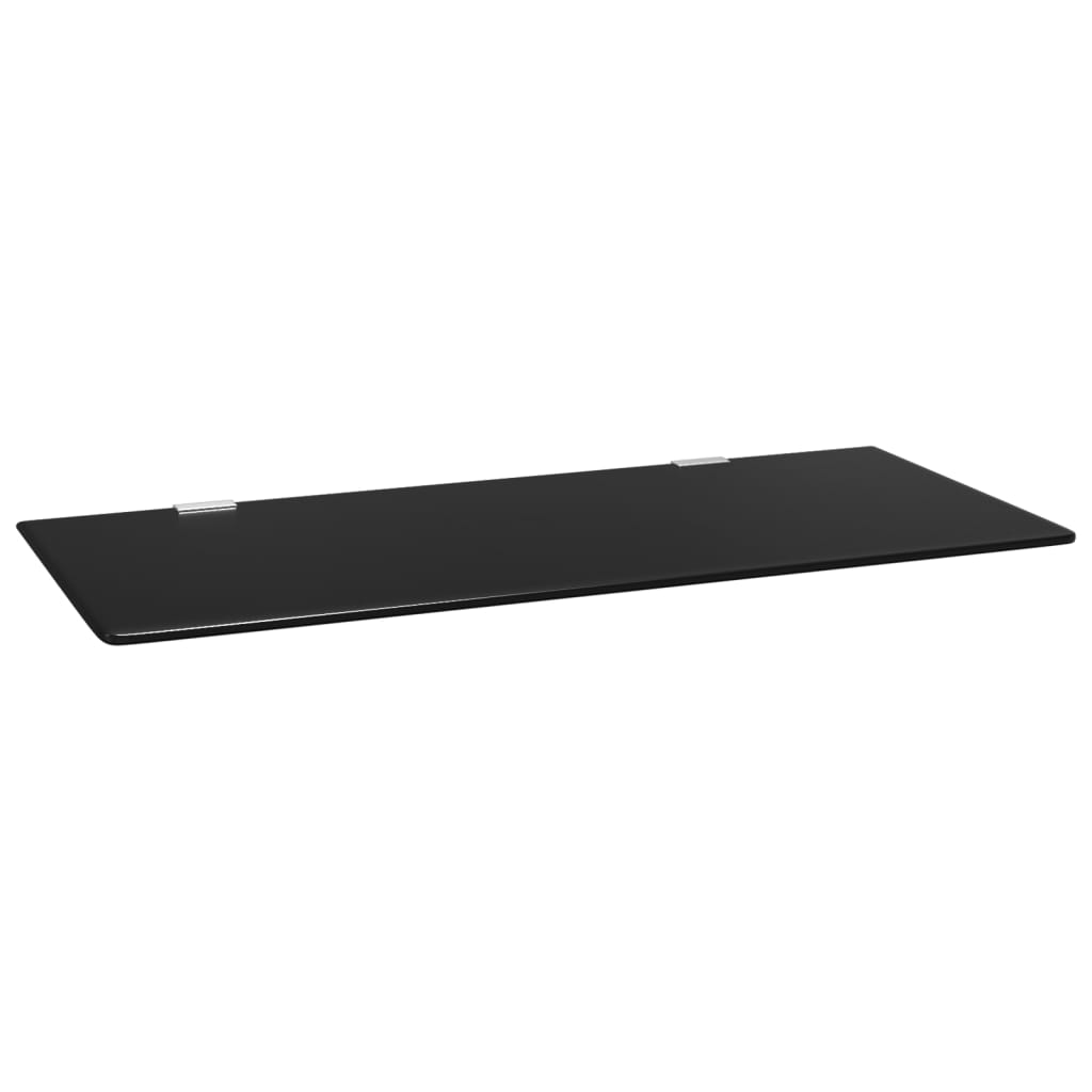 fekete edzett üveg falra szerelhető piszoárelválasztó 90x40 cm