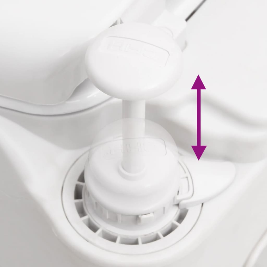 fehér beépített HDPE és acél kemping WC 24+17 L