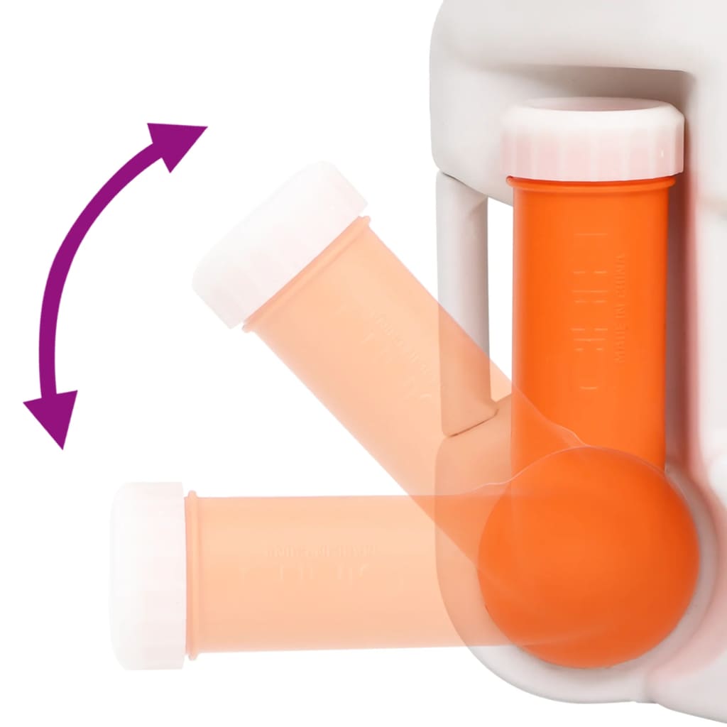 fehér beépített HDPE és PP WC 24+17 L