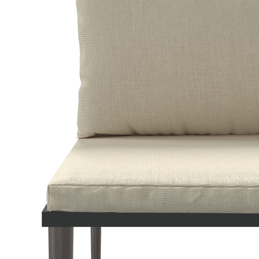 3 részes szürke polyrattan kerti ülőgarnitúra párnákkal