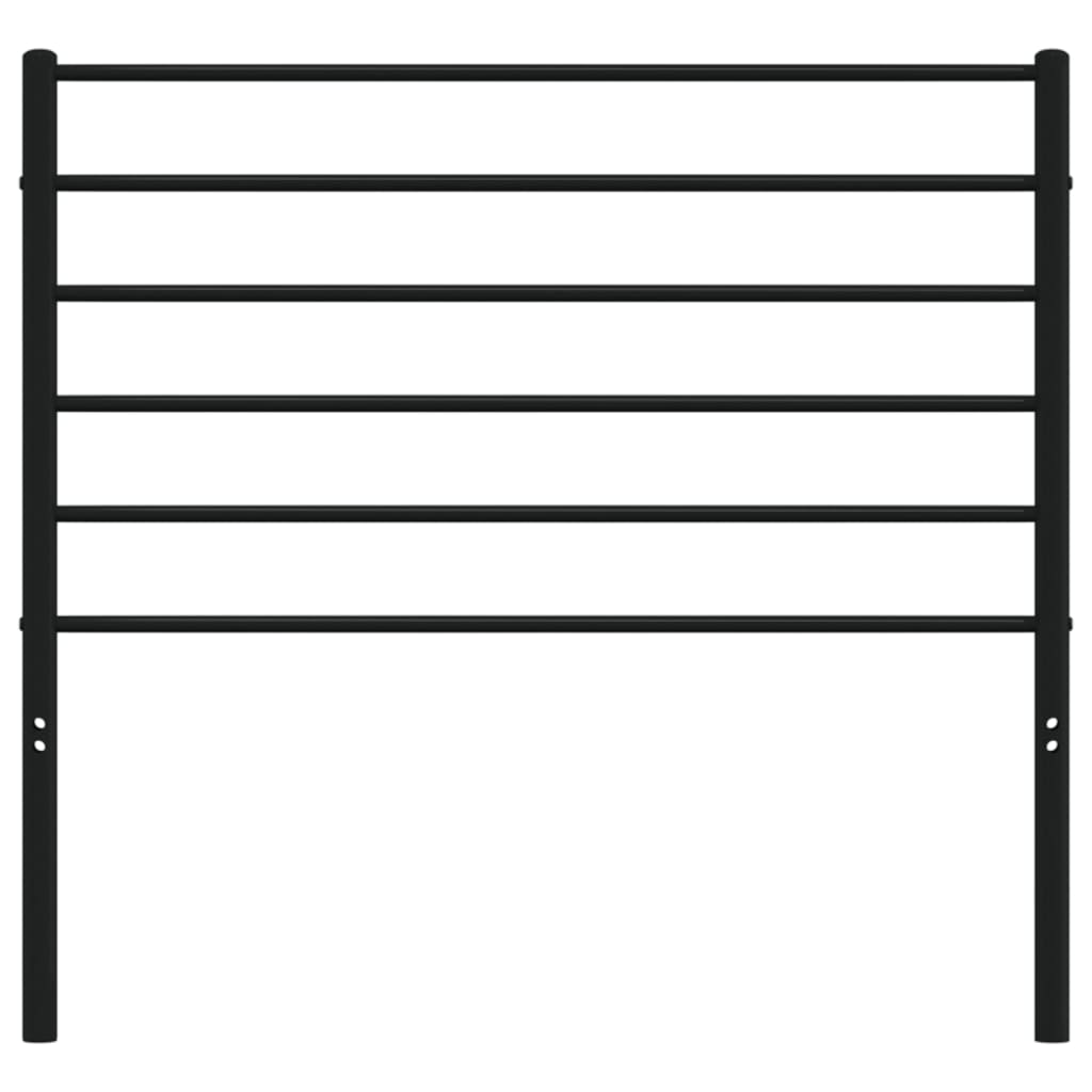 fekete fém csere fejtámla 80 cm
