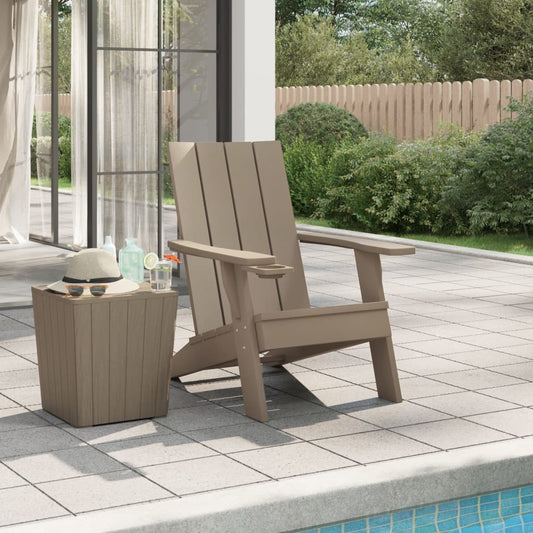 világosbarna polipropilén kerti adirondack szék 75x88,5x89,5 cm
