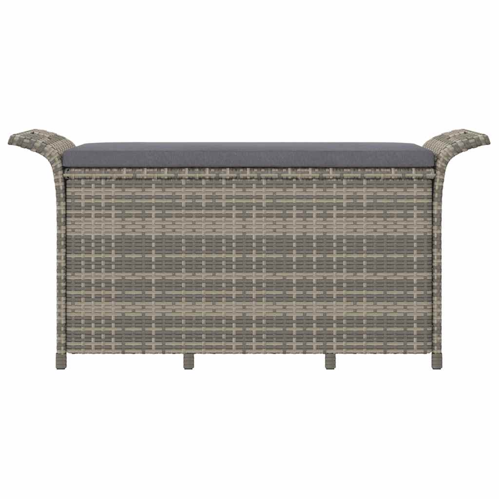 barna polyrattan kerti pad párnával 116 x 46 x 57 cm