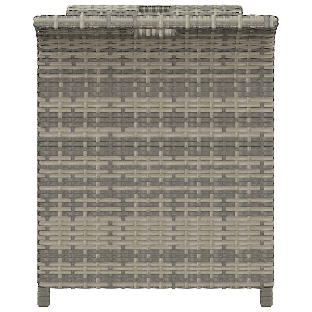 barna polyrattan kerti pad párnával 116 x 46 x 57 cm