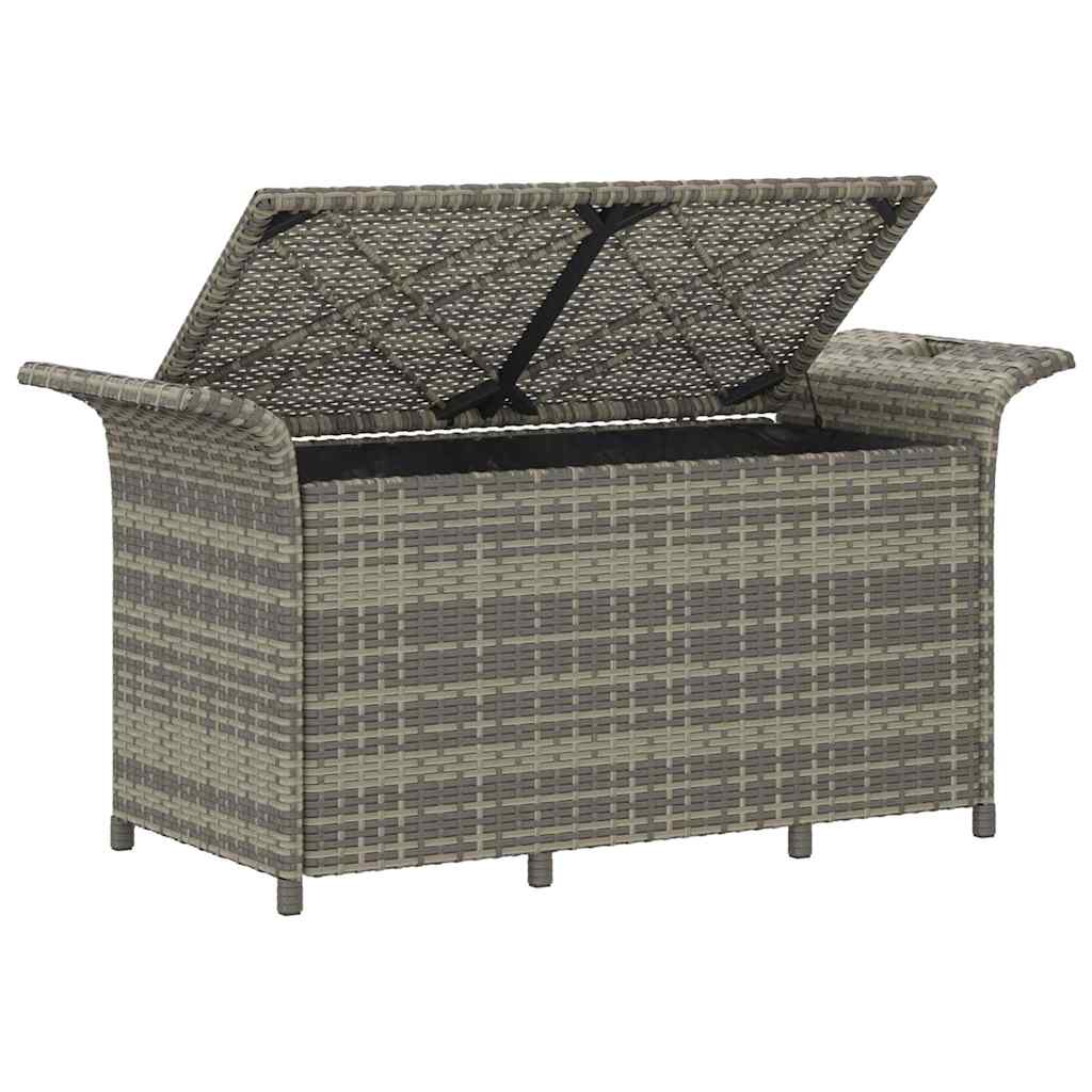 barna polyrattan kerti pad párnával 116 x 46 x 57 cm