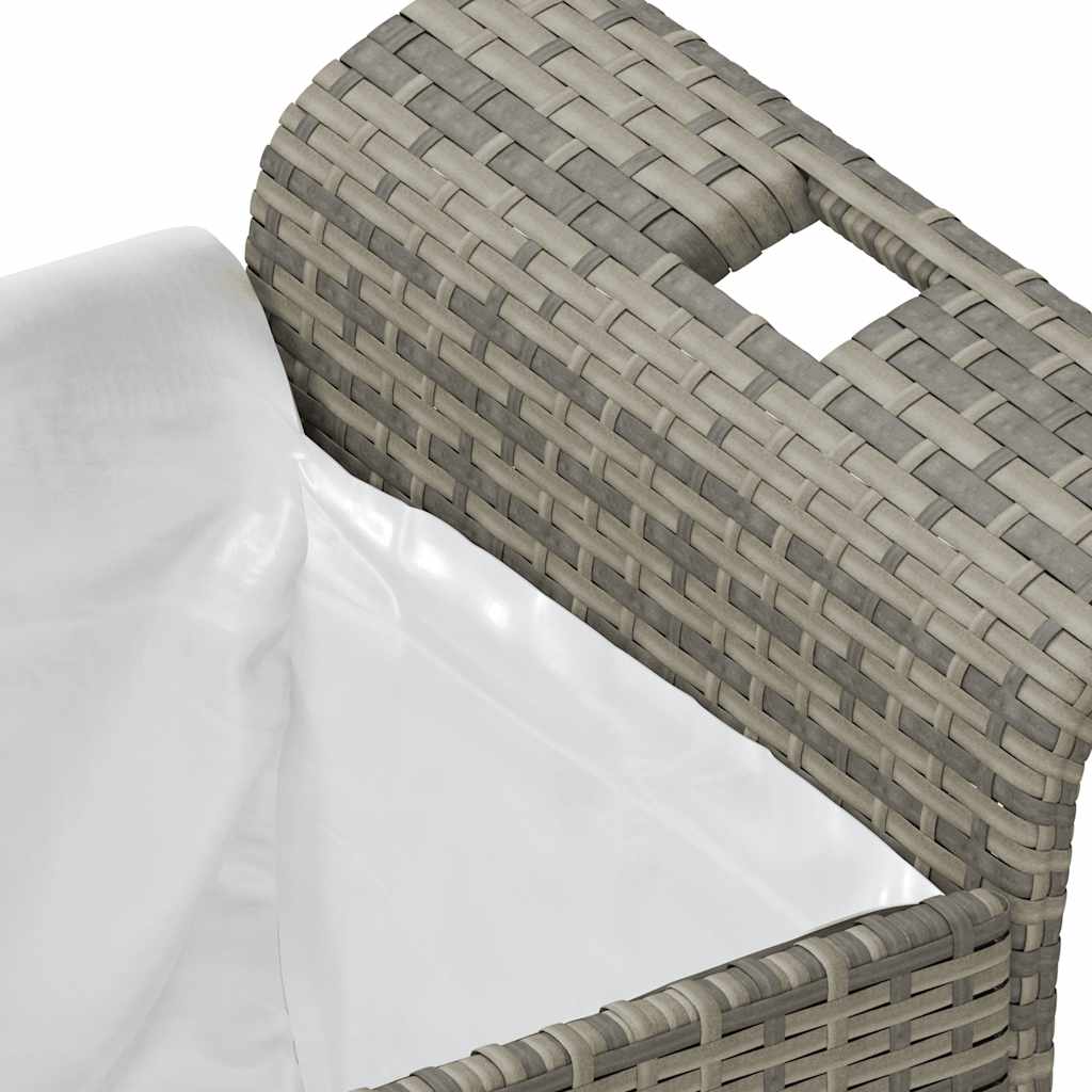 barna polyrattan kerti pad párnával 116 x 46 x 57 cm
