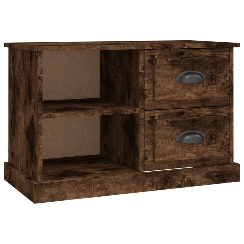 füstös tölgy színű szerelt fa TV-szekrény 73x35,5x47,5 cm