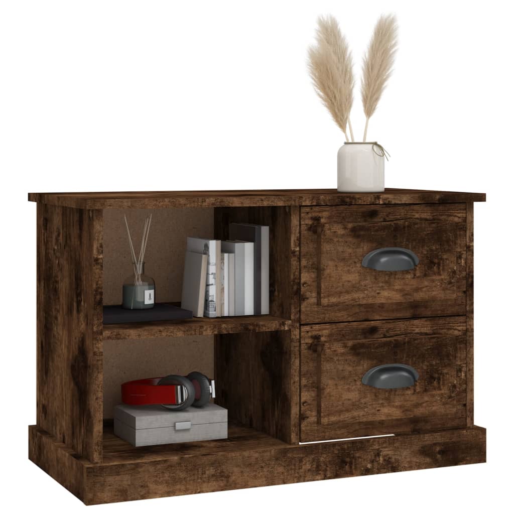 füstös tölgy színű szerelt fa TV-szekrény 73x35,5x47,5 cm