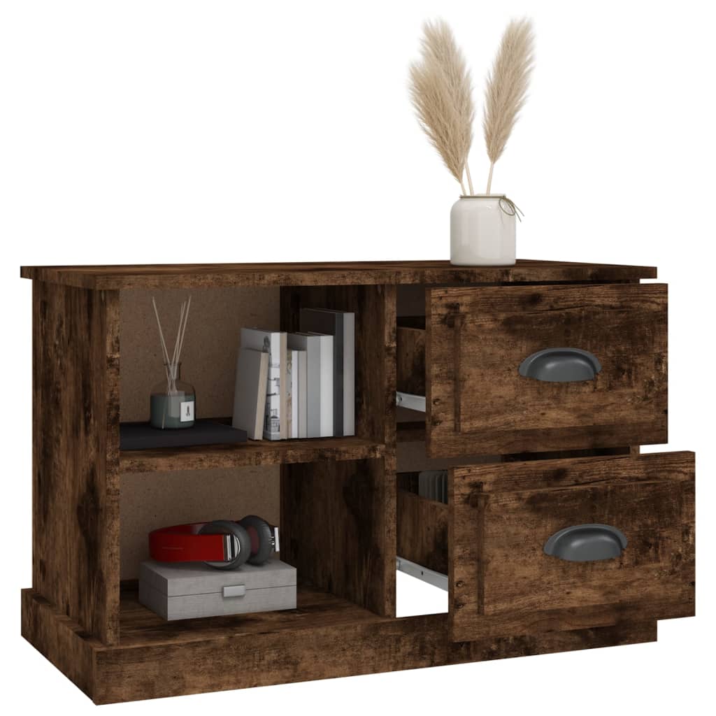 füstös tölgy színű szerelt fa TV-szekrény 73x35,5x47,5 cm
