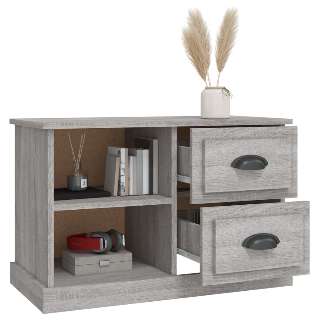 szürke sonoma színű szerelt fa TV-szekrény 73x35,5x47,5 cm