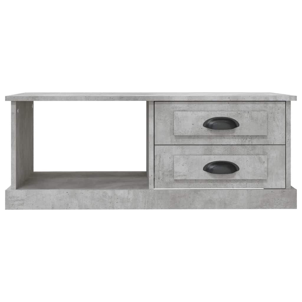 betonszürke szerelt fa dohányzóasztal 90 x 50 x 35 cm