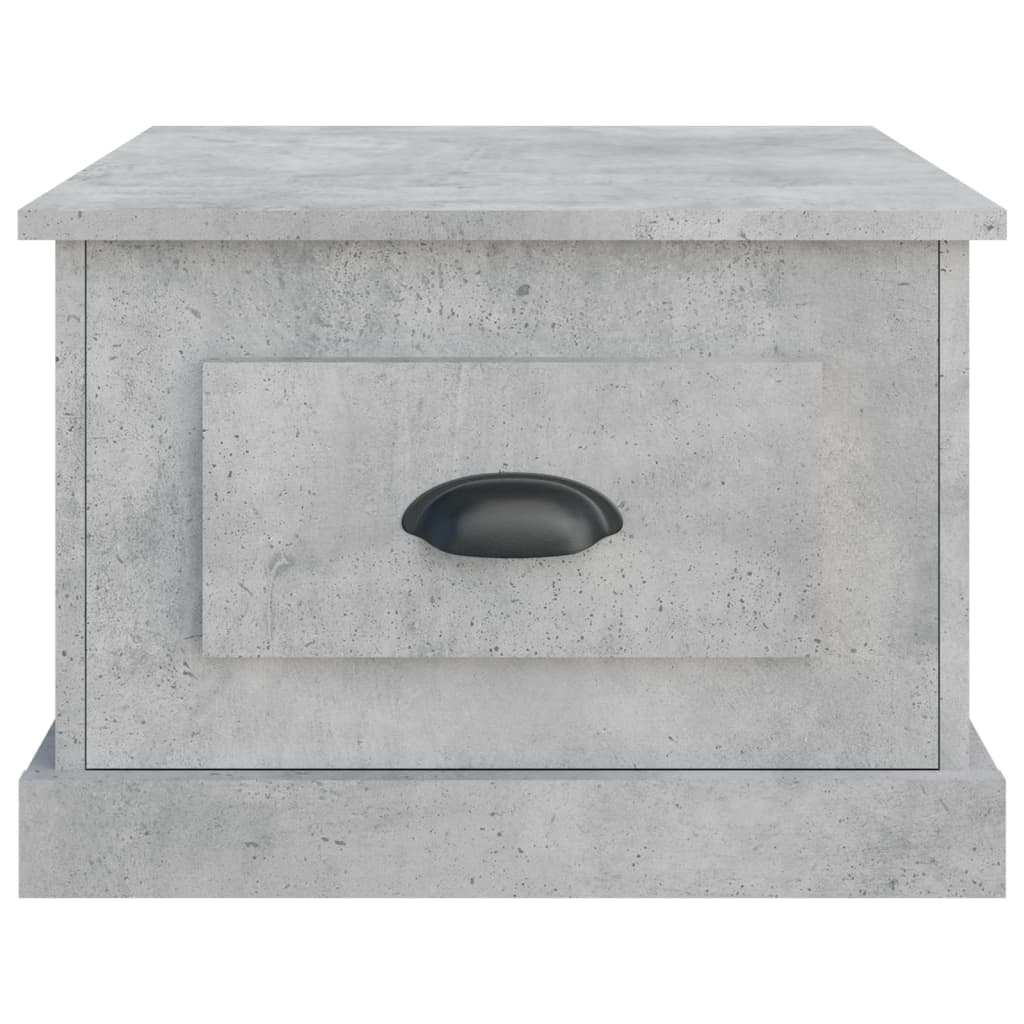 betonszürke szerelt fa dohányzóasztal 50 x 50 x 35 cm
