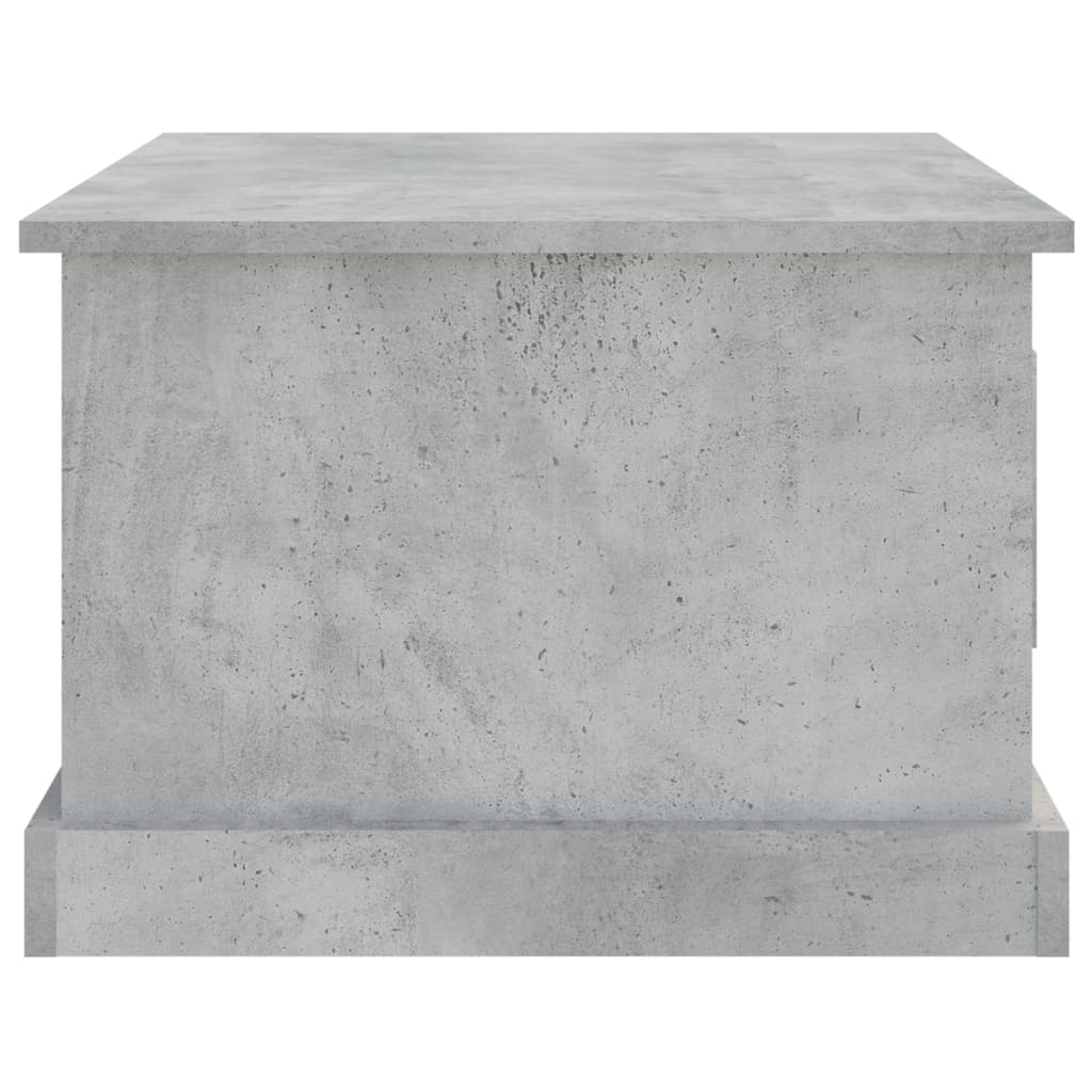 betonszürke szerelt fa dohányzóasztal 50 x 50 x 35 cm