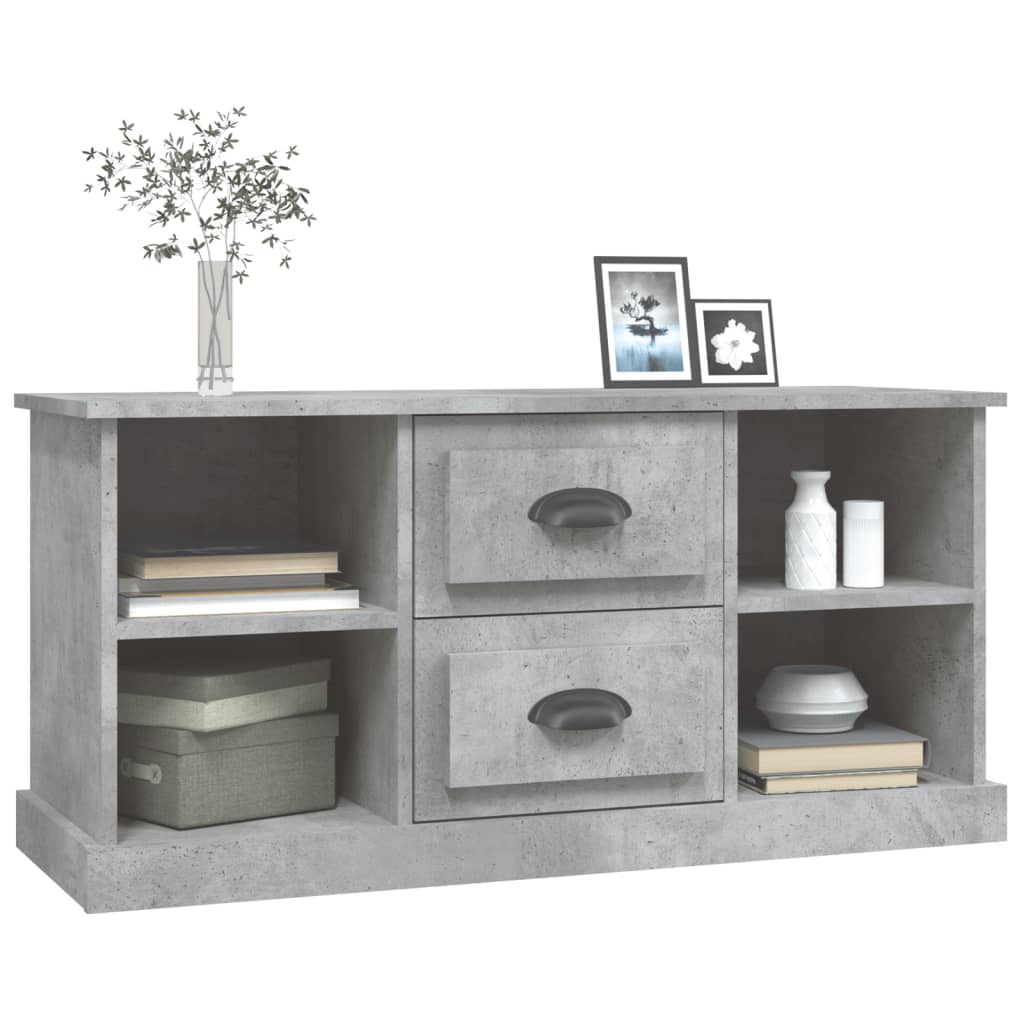 betonszürke szerelt fa TV-szekrény 99,5 x 35,5 x 48 cm
