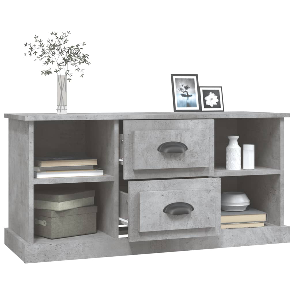 betonszürke szerelt fa TV-szekrény 99,5 x 35,5 x 48 cm